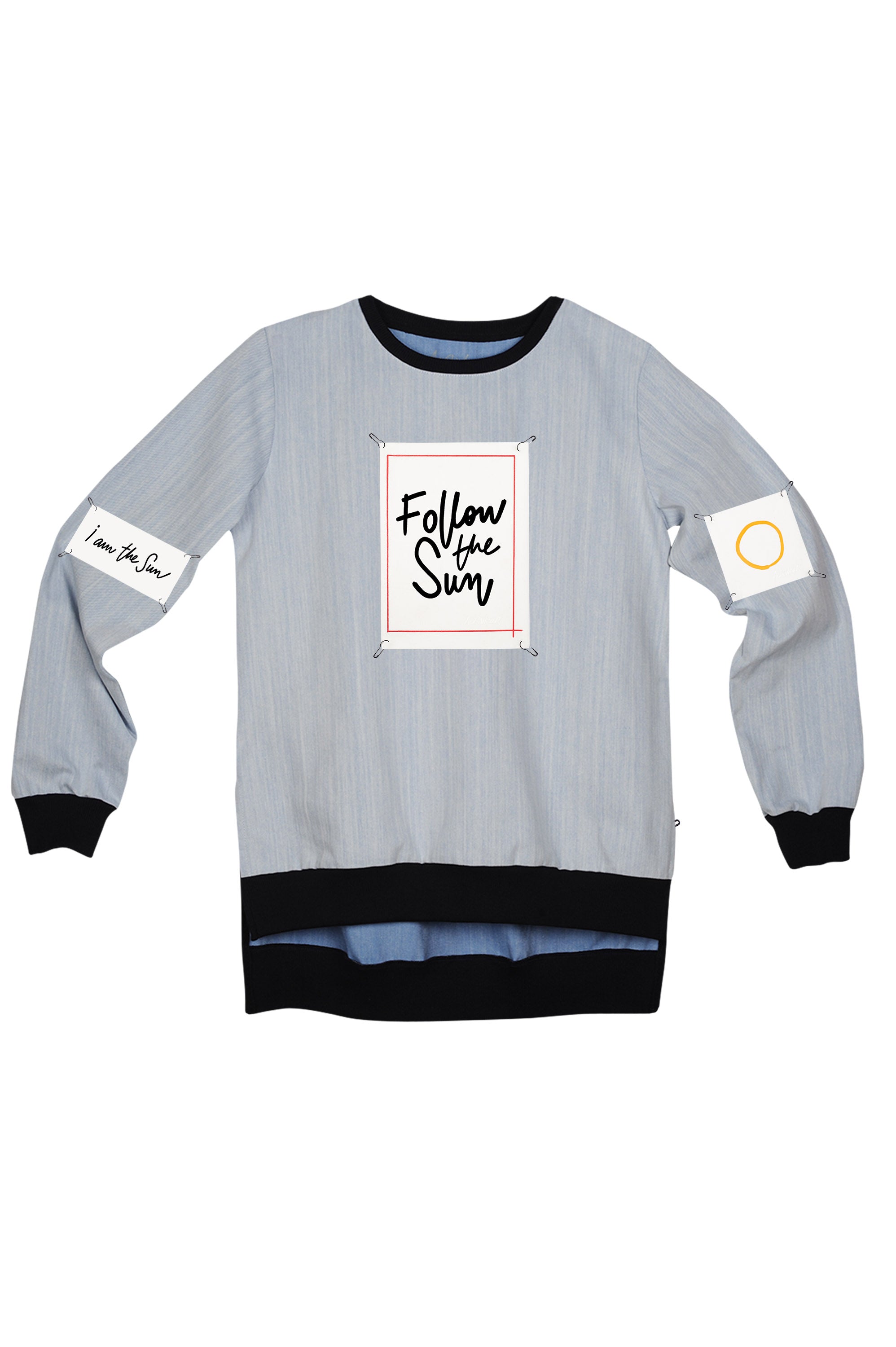 Follow the sun - DENIM sweatshirt