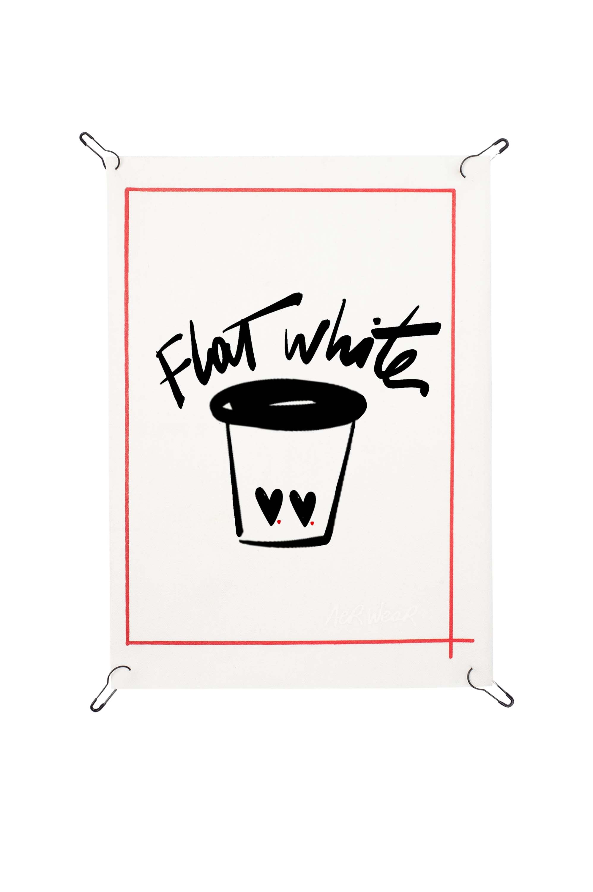 Flat white detachable print