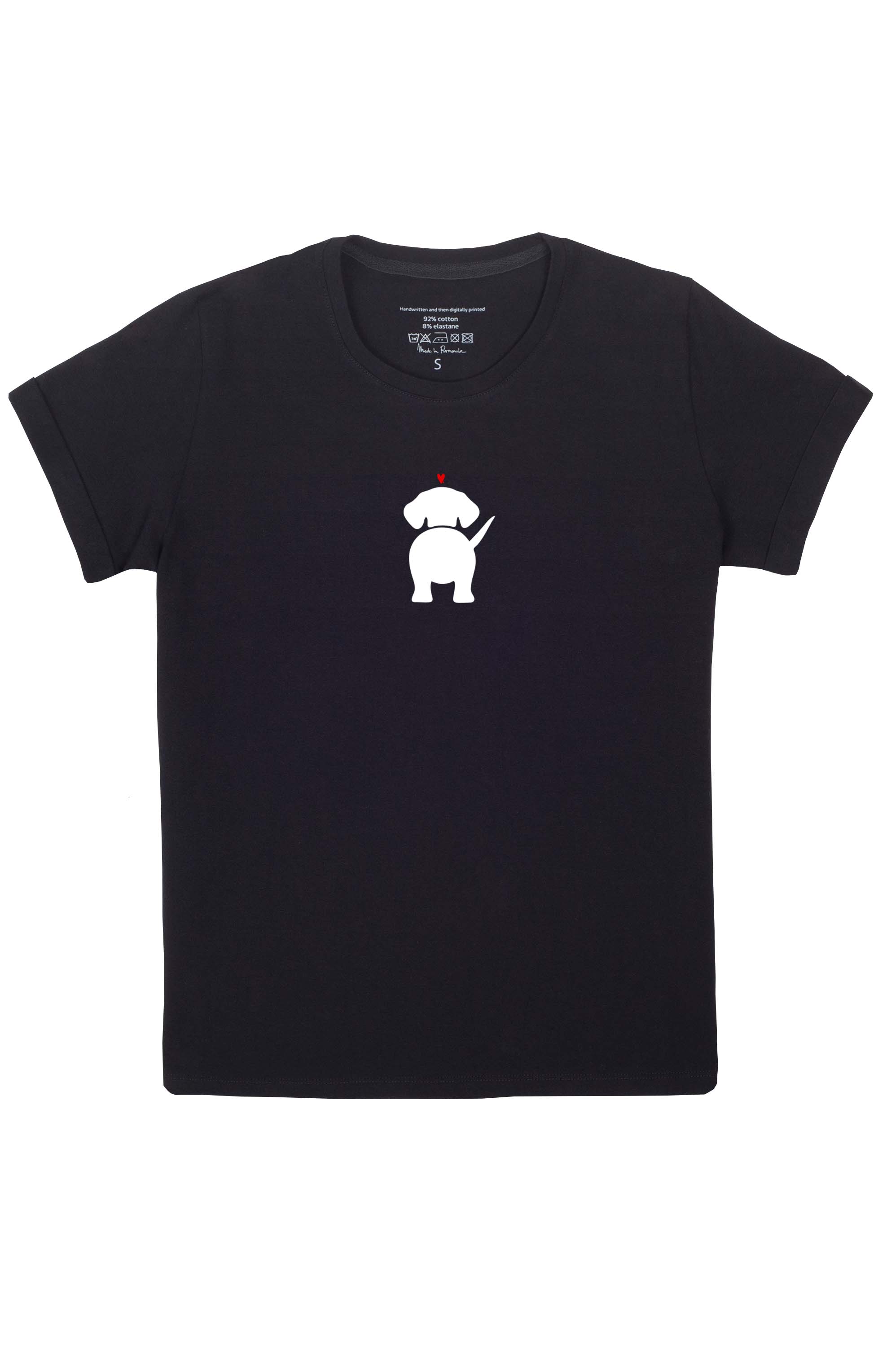 Dog with heart T-shirt