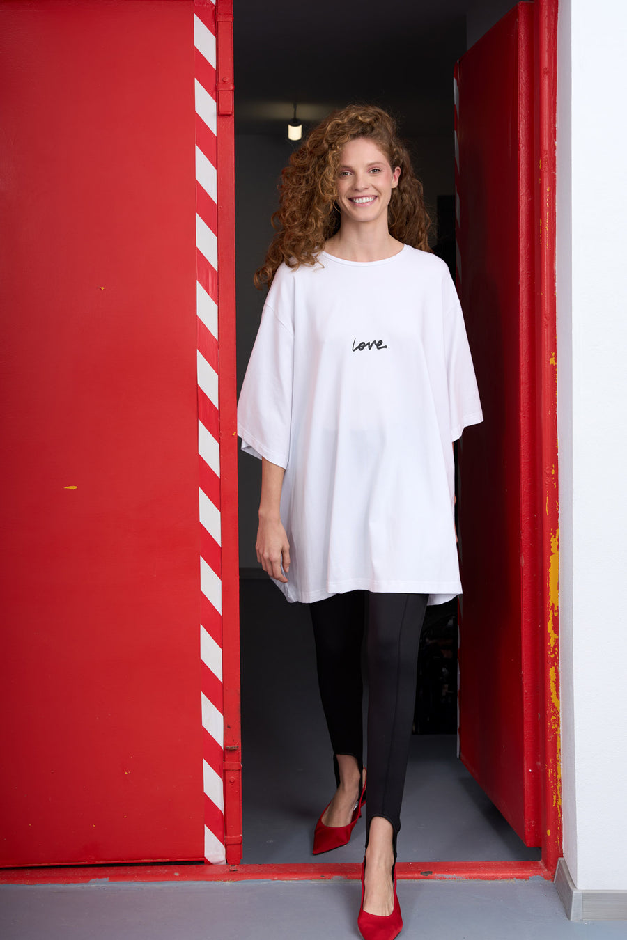 Love with heart oversized t-shirt