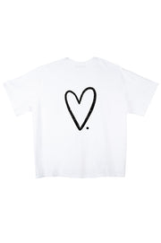 Love with heart oversized t-shirt