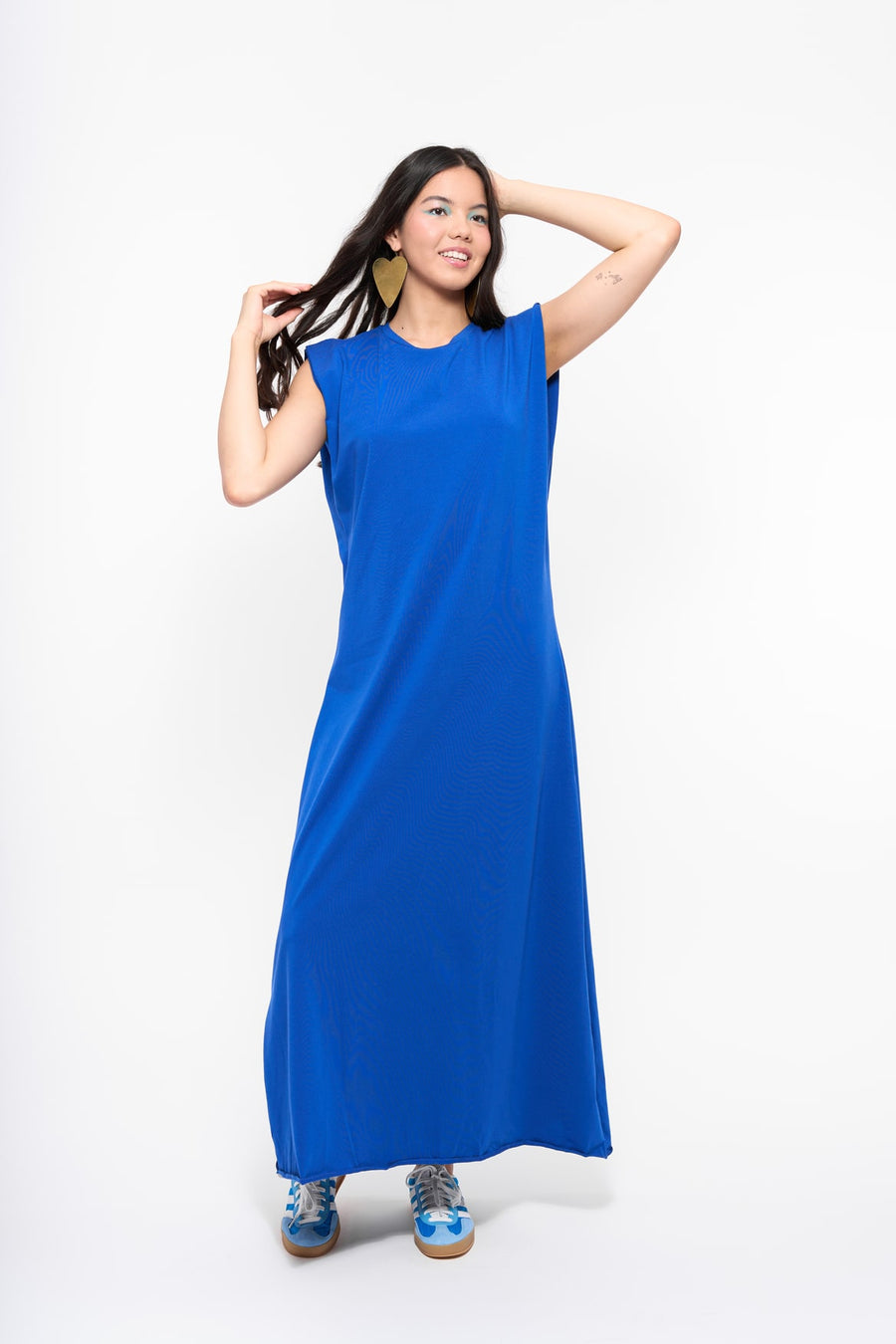 Royal blue t-shirt Dress – Aer Wear