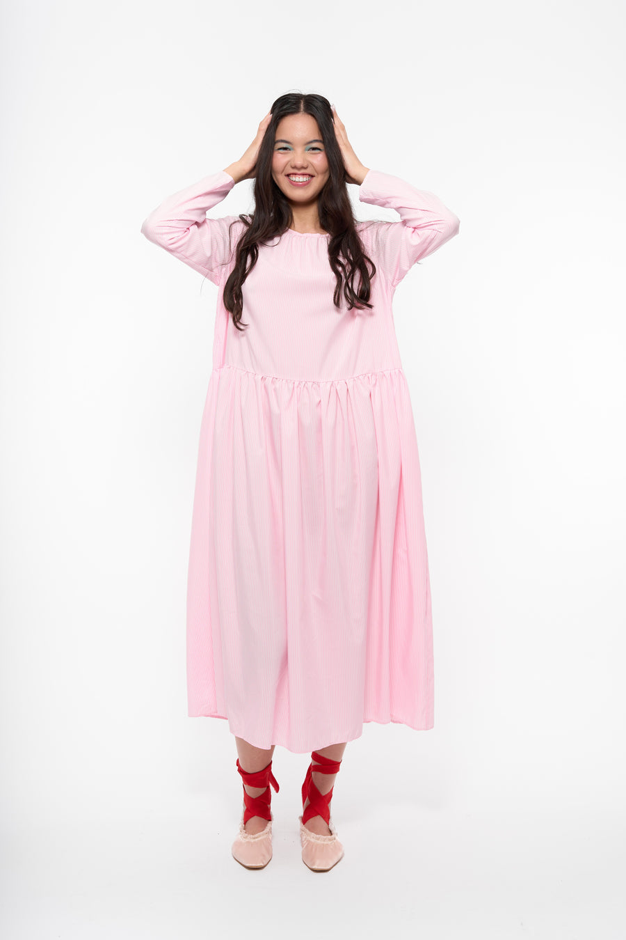 Striped cotton dress