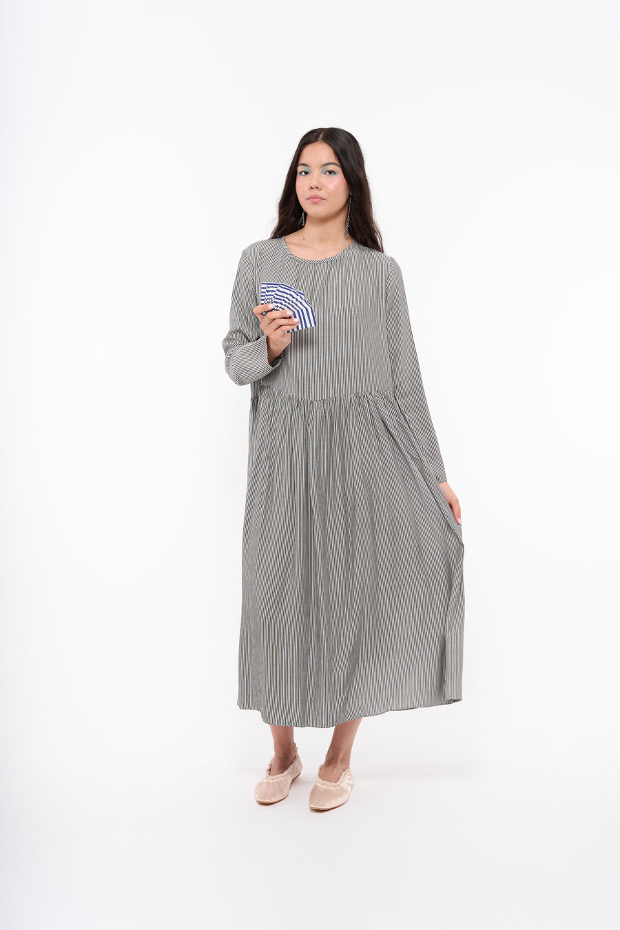 Striped cotton dress