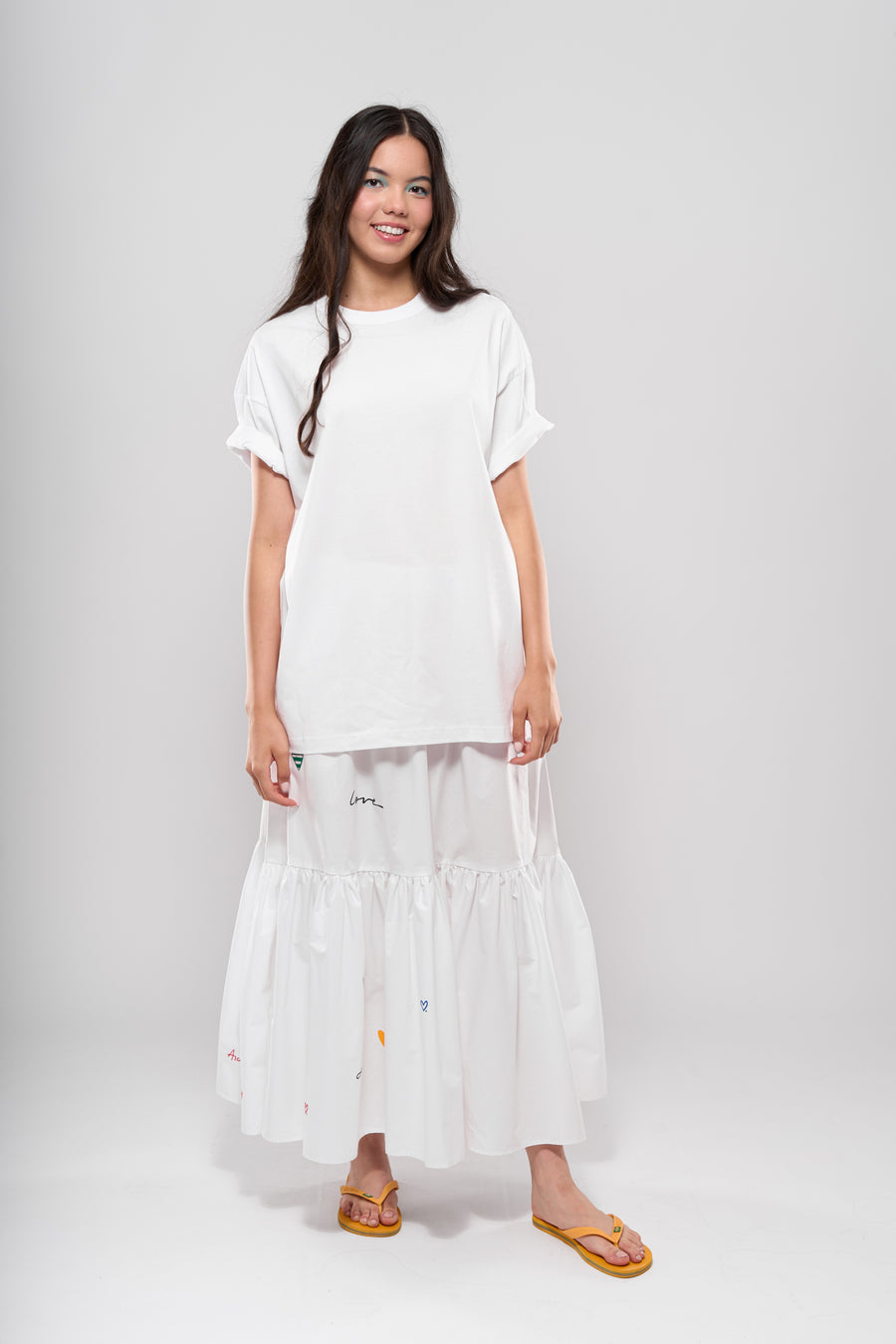 White skirt
