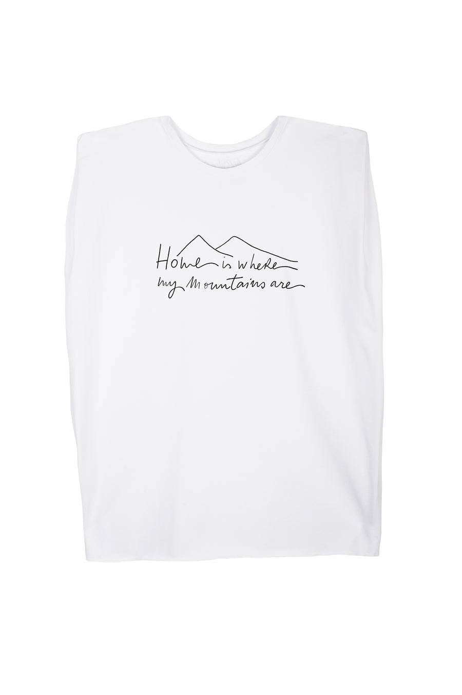 HOME IS WHERE MY MOUNTAINS ARE Sleeveless T-shirt