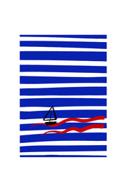 Striped sea greeting cards