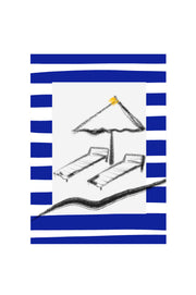 Striped sea greeting cards