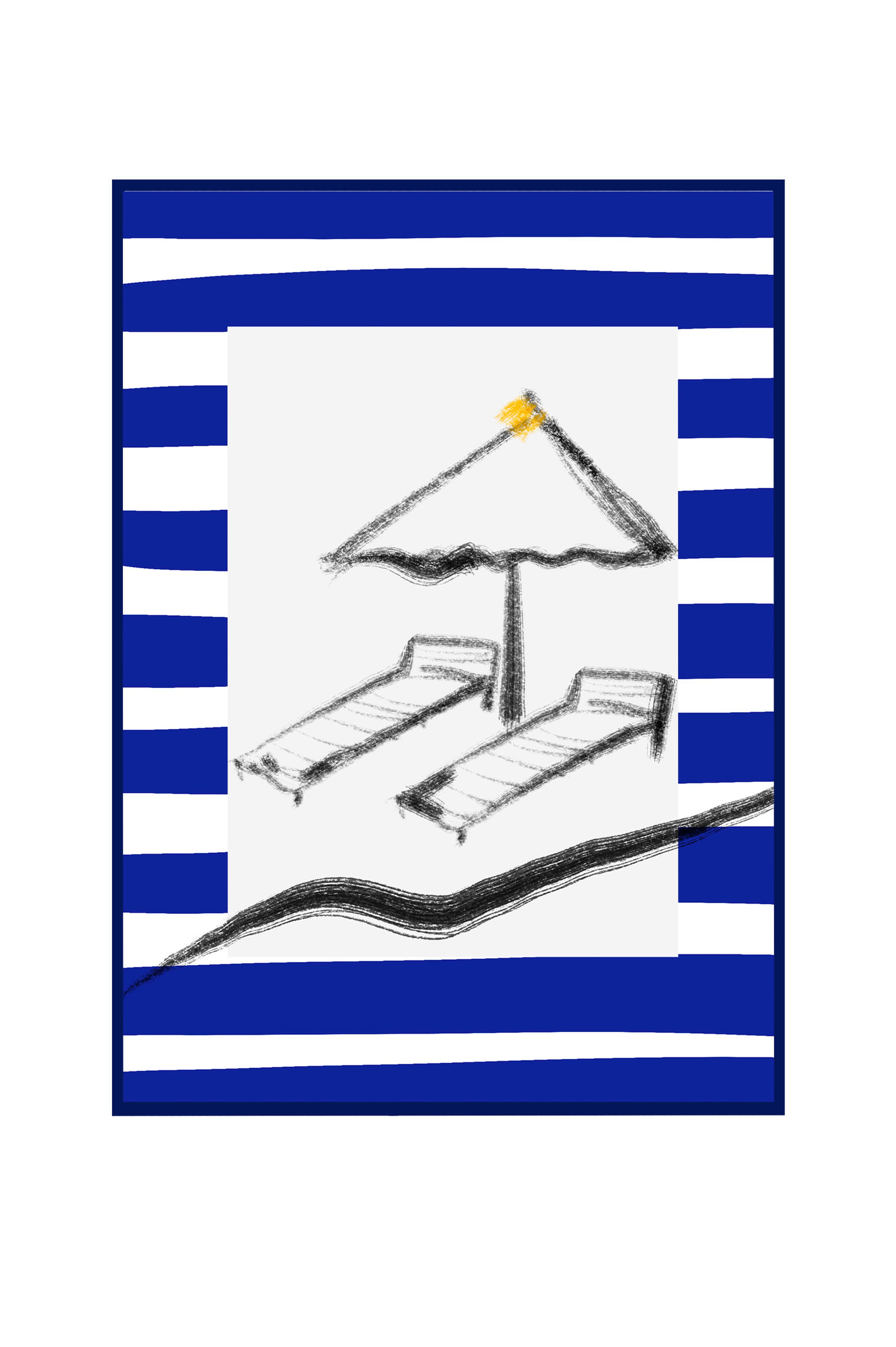 Chaise lounge at the sea