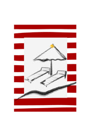 Striped sea greeting cards