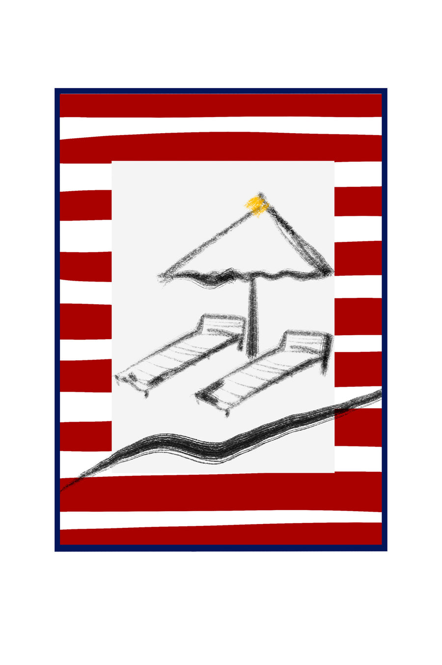 Chaise lounge at the sea