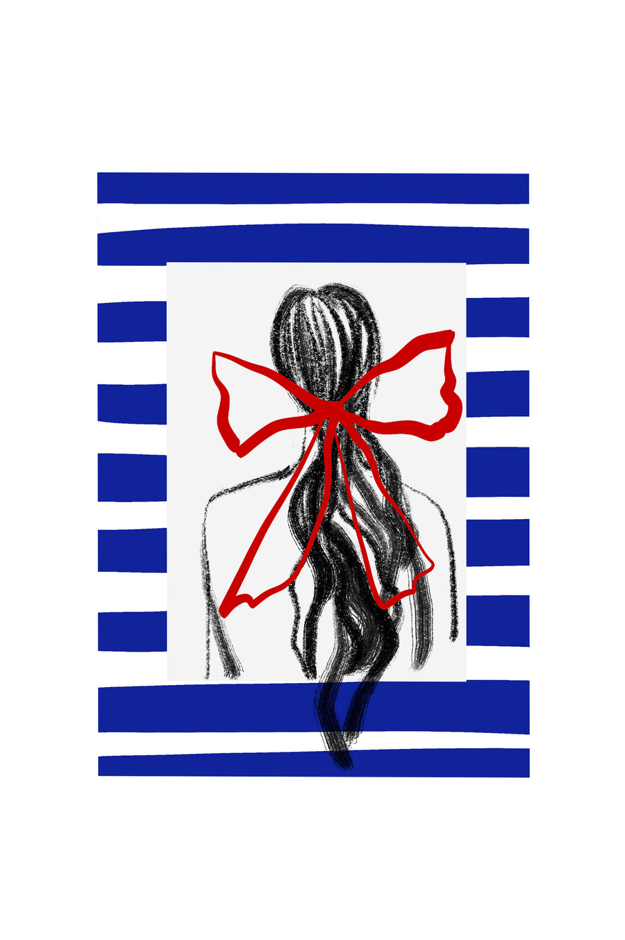 Striped sea greeting cards