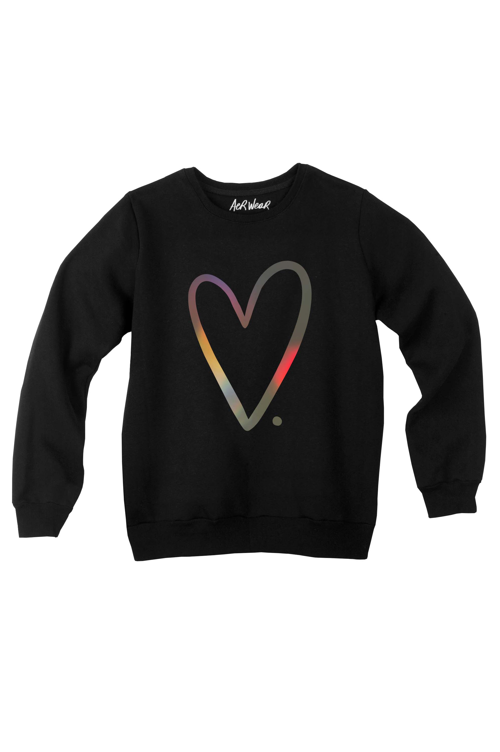 Holographic Outline Heart Sweatshirt
