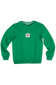 Green sweatshirt with detachable print