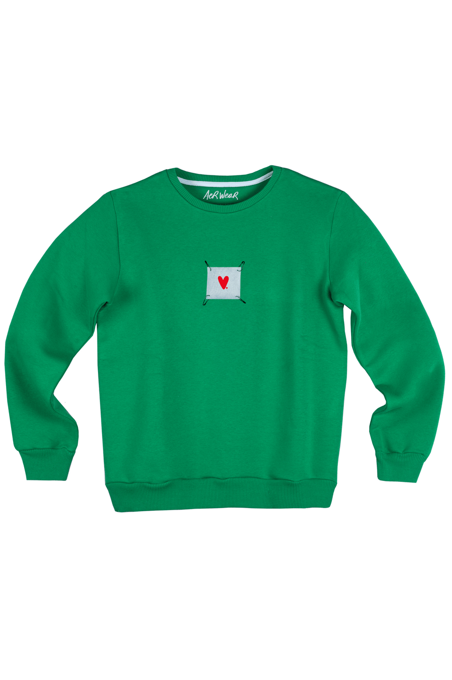 Green sweatshirt with detachable print