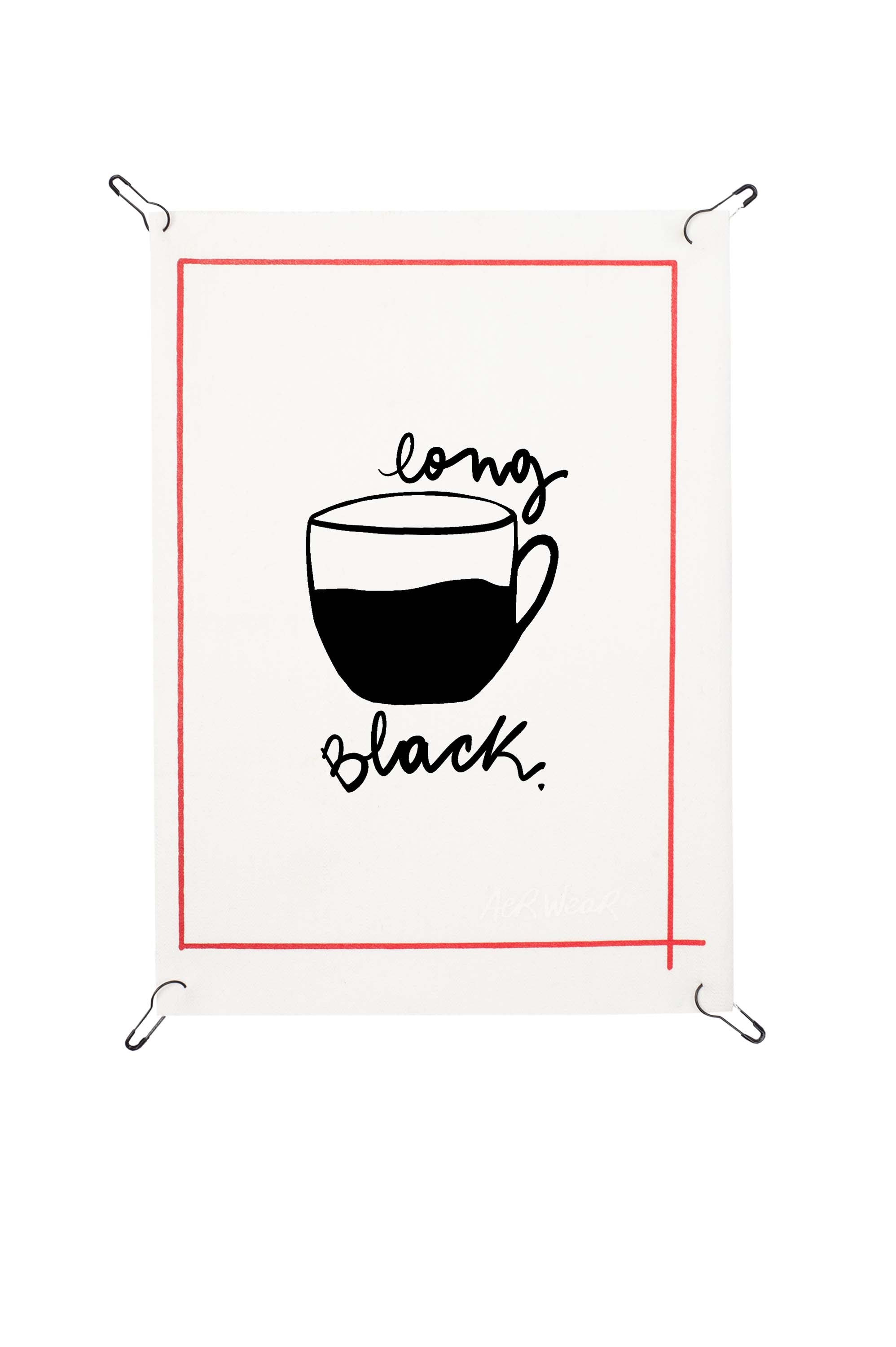 Long black detachable print