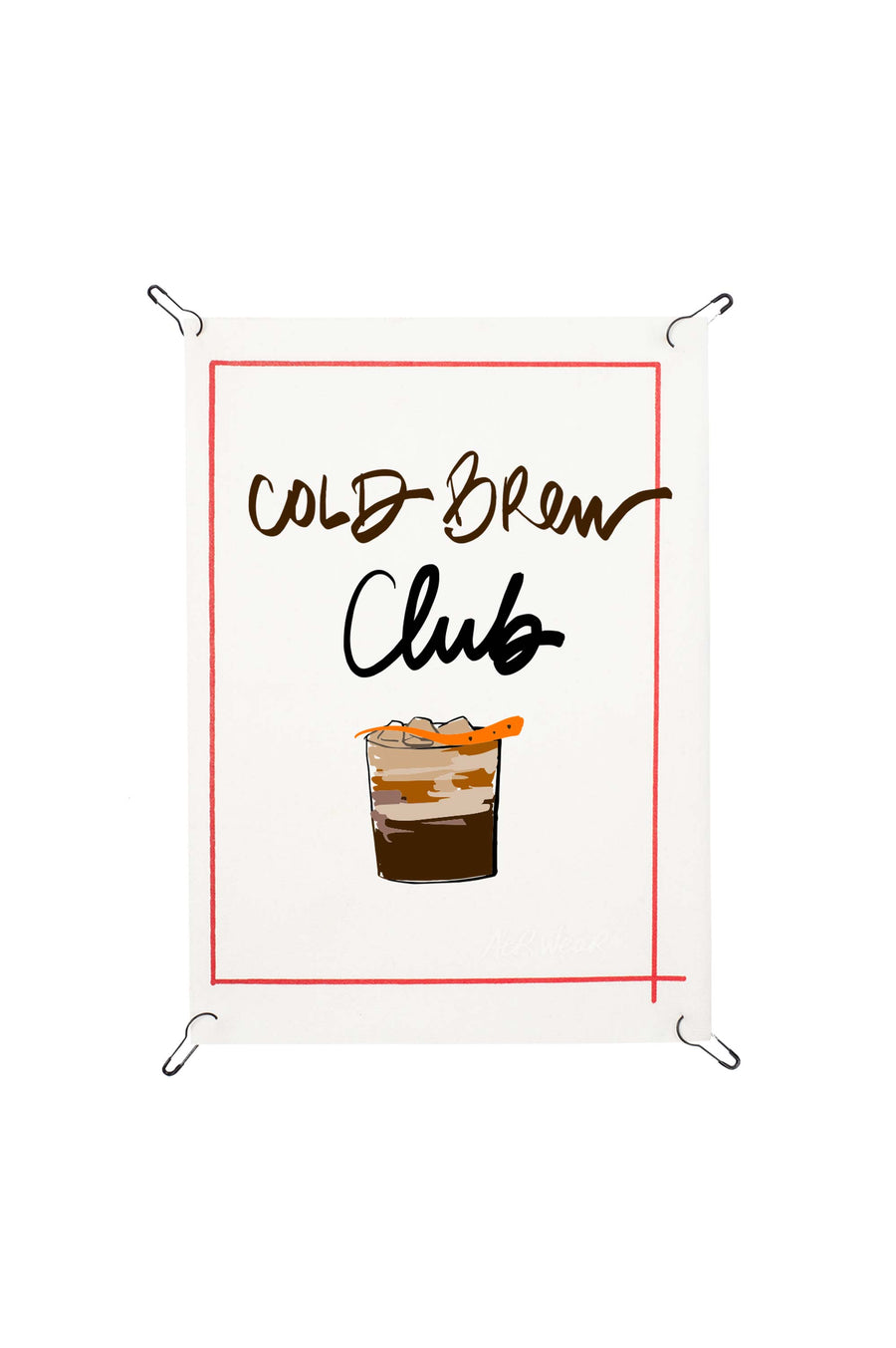 Cold brew club detachable print