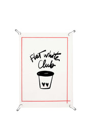 Flat white detachable print