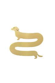 Serpentine dog brooch