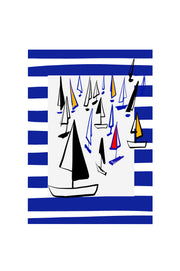 Striped sea greeting cards