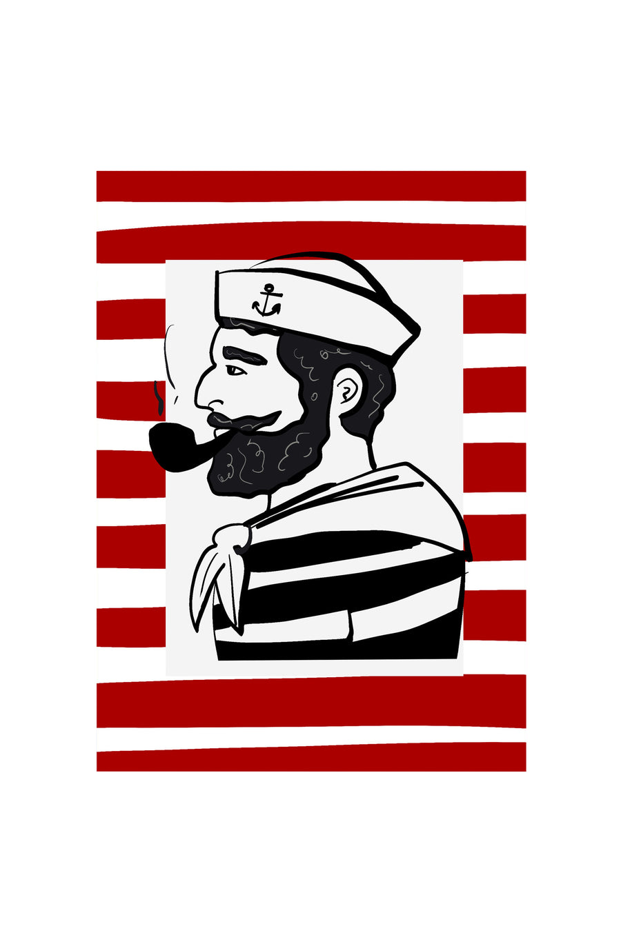 Striped sea greeting cards