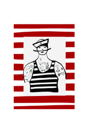 Striped sea greeting cards