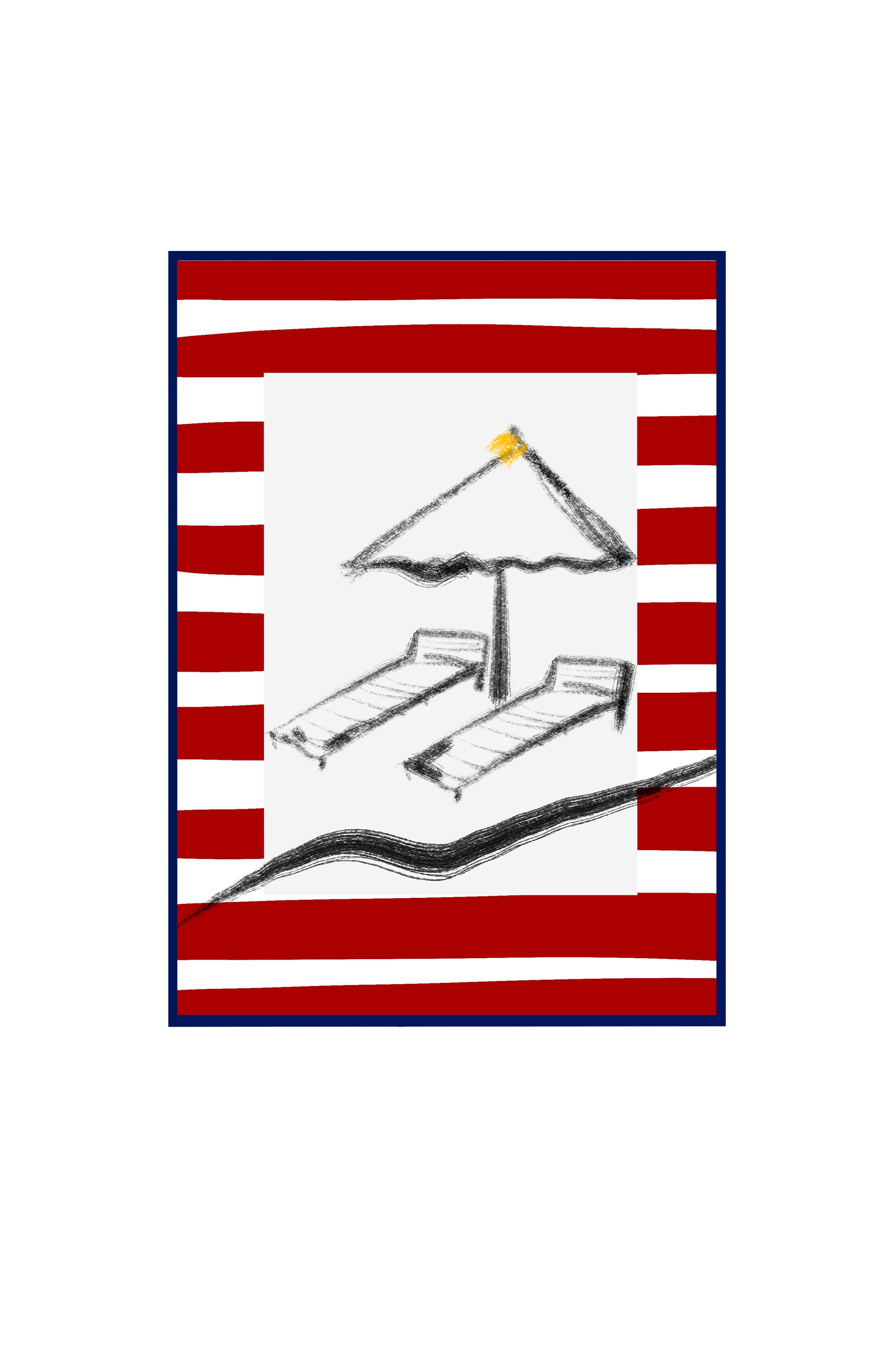 Chaise lounge at the sea