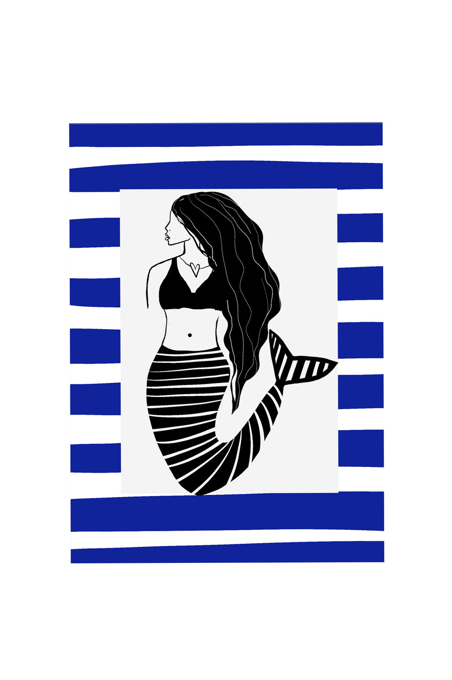 Striped sea greeting cards
