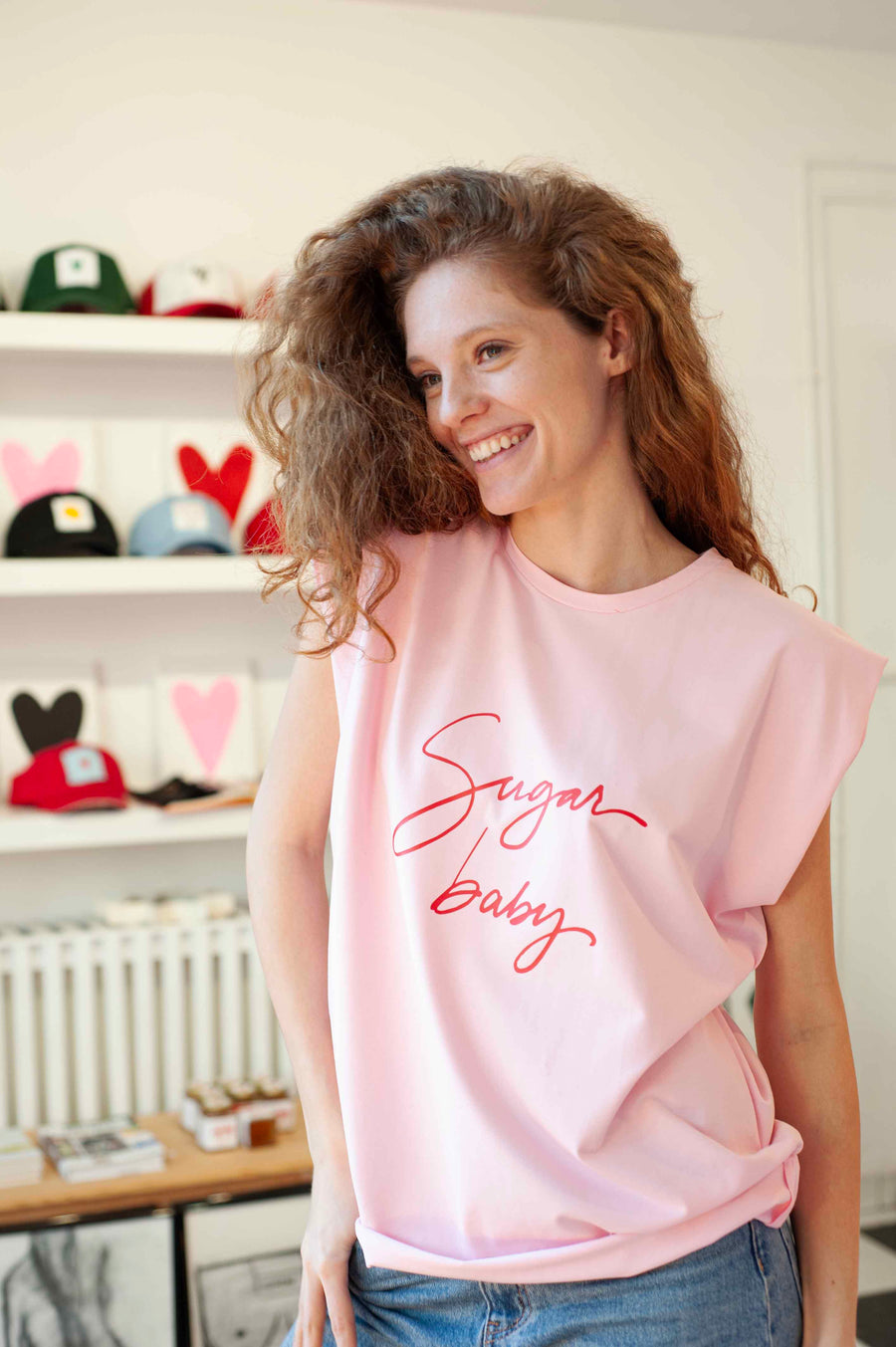 Sugar baby sleeveless t-shirt