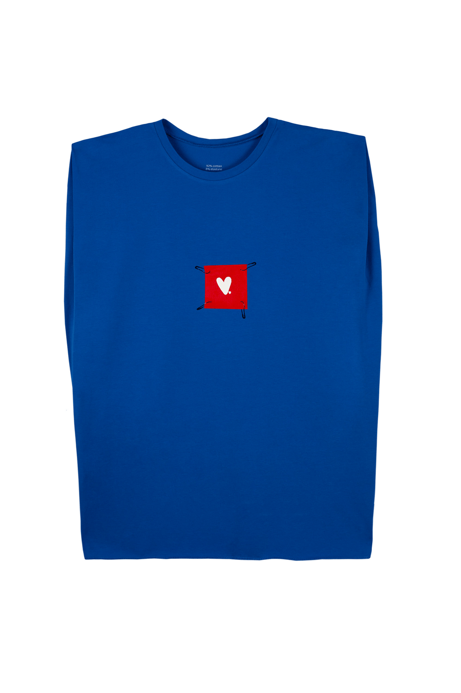 Blue t-shirt with detachable prints