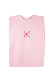 Pink sleeveless t-shirt