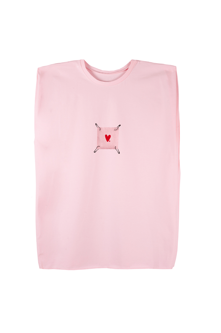 Pink sleeveless t-shirt